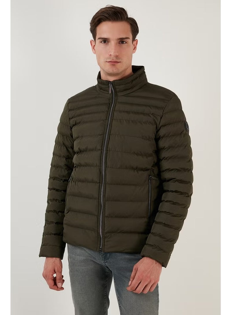 Buratti Stand Collar Zippered Pocket Slim Fit Puffer Coat Men's Coat 649002 - Image 2
